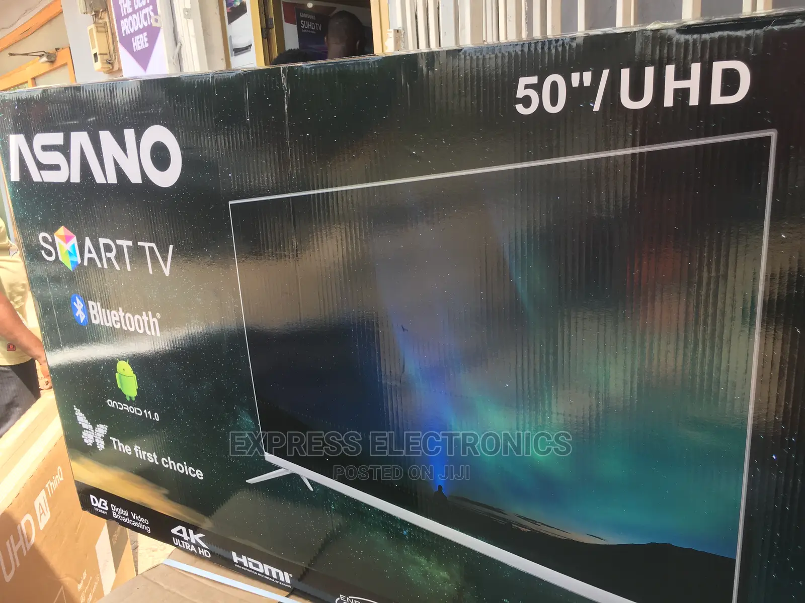 Slim Quality 50”Smart UHD Android+Bluetooth+Free DSTV