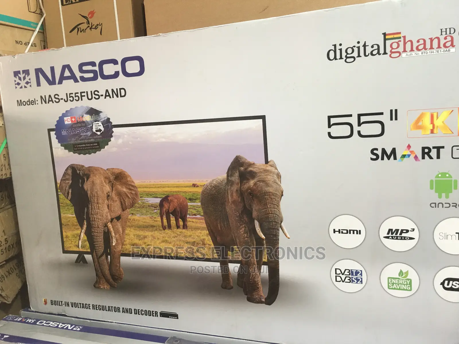 NAS-J55FUS-AND Nasco 55” UHD Smart Android+Wallmount