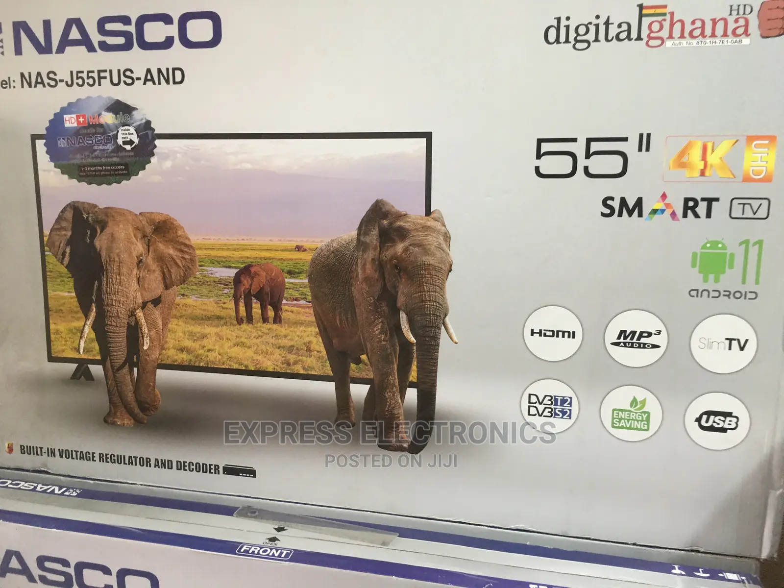NAS-J55FUS-AND Nasco 55” UHD Smart Android+Wallmount
