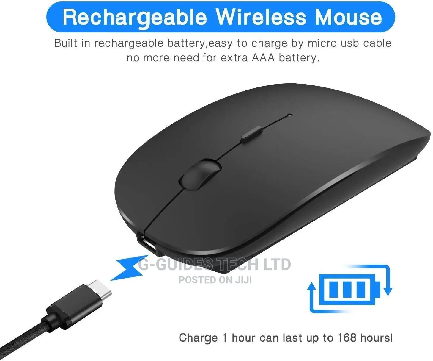Bluetooth Mouse Rechargeable Wireless Mouse