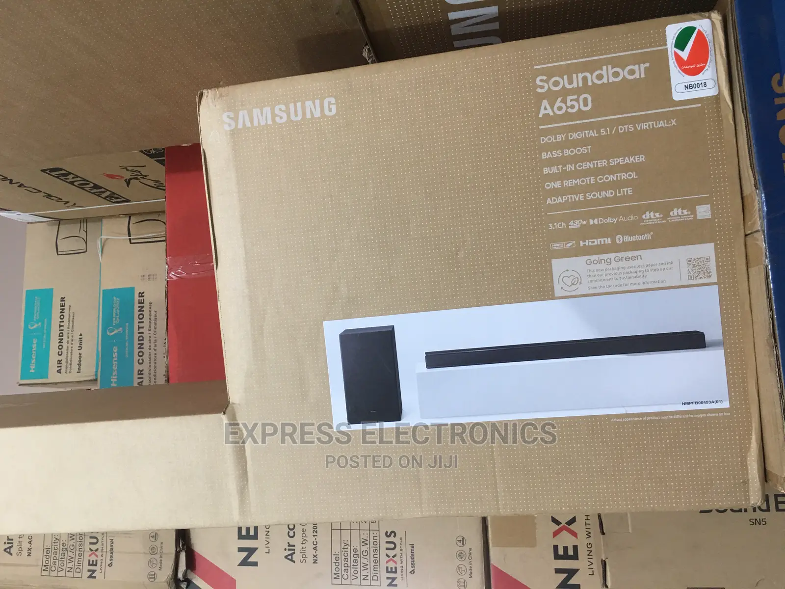 Samsung Inbuilt Speaker 3.1ch 430w B650 Soundbar R+Kettle