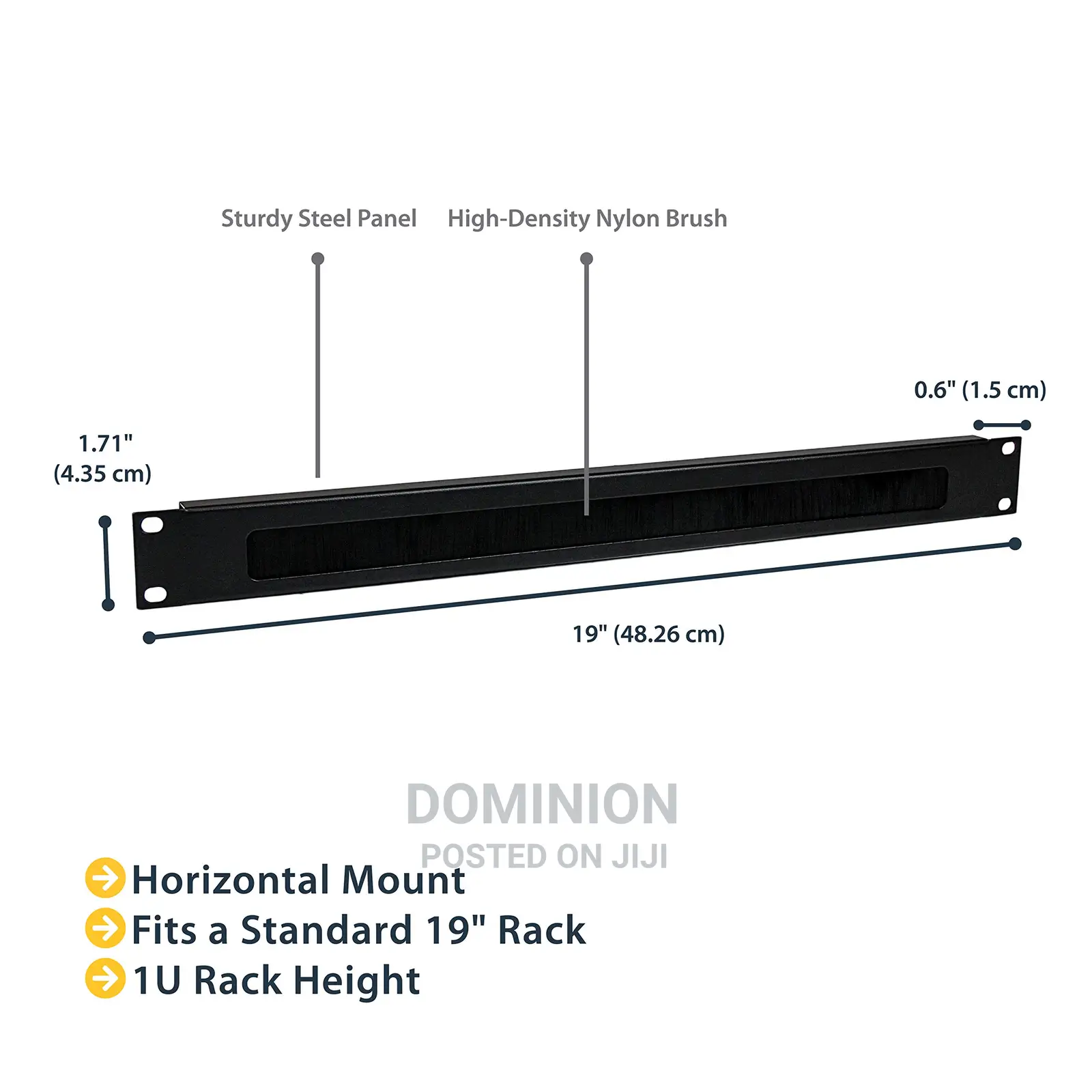 D Link 19'' 1U BRUSH Cable Manager