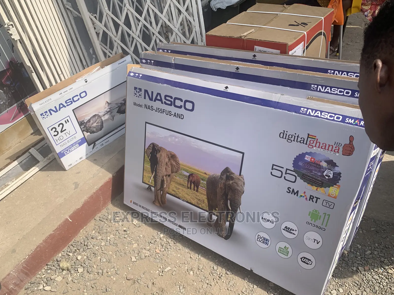 Enjoy Good Cinema Experience Nasco NAS-J55FUS55”Smart+Dstv