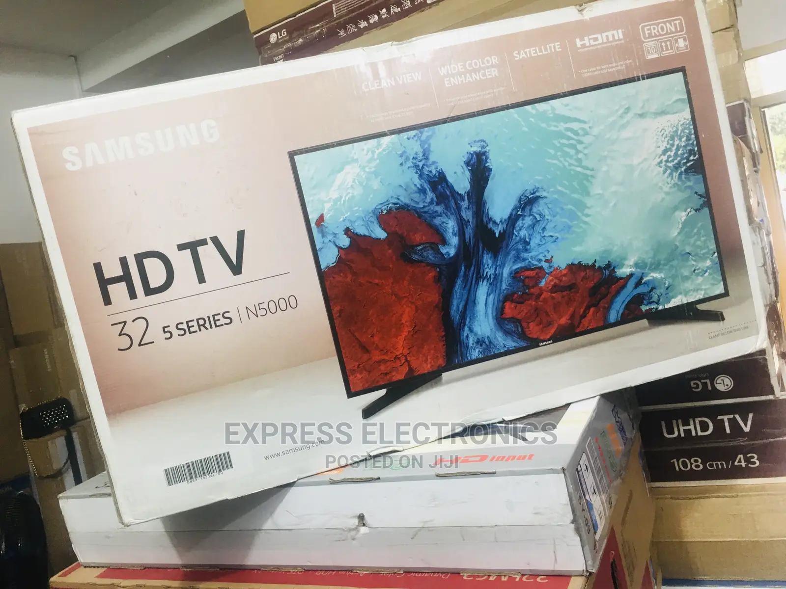 Full Hd Digital Satellite 32”Samsung Clear View+Wallmount