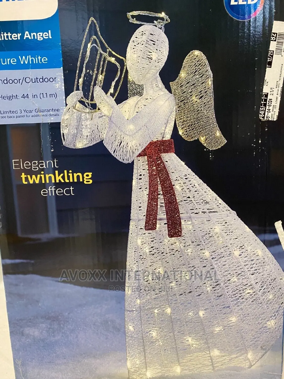 Philips 44in Glitter String Angel LED Sculpture White Lights