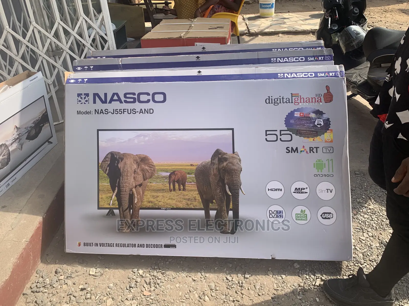 Enjoy Netflix Nasco 55"Uhd Smart Satellite Nas-J55fus-And