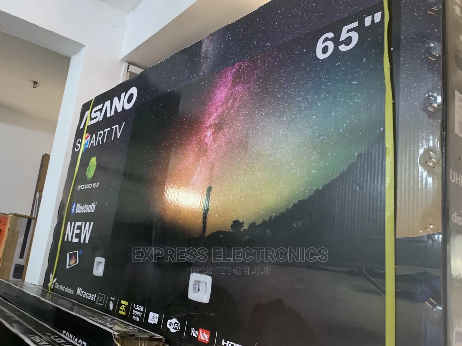 Asano Led UHD Real Smart Android Bluetooth Tv 65”+Dstv