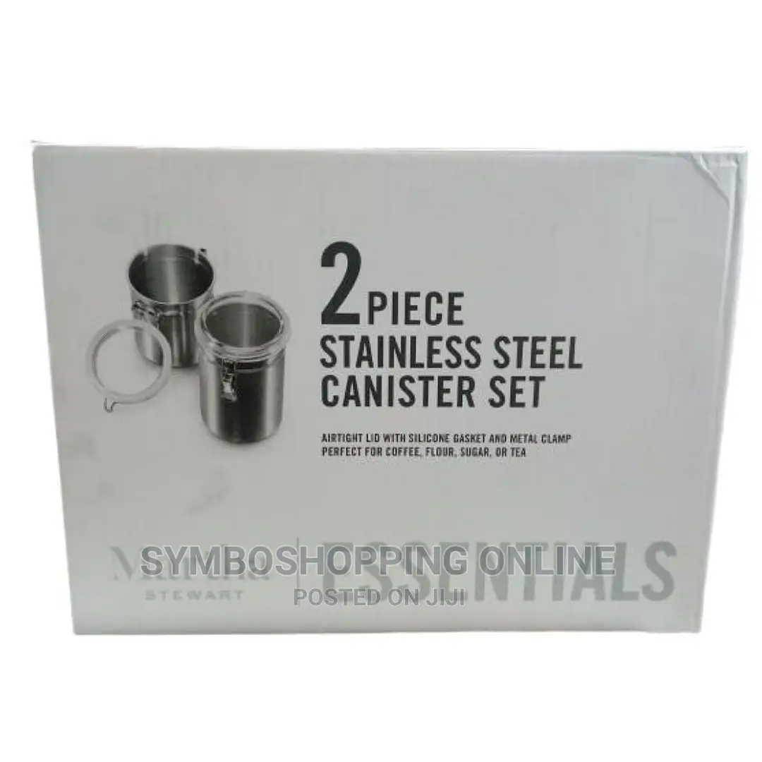 Martha Stewart 2 Piece Stainless Steel Canister Set