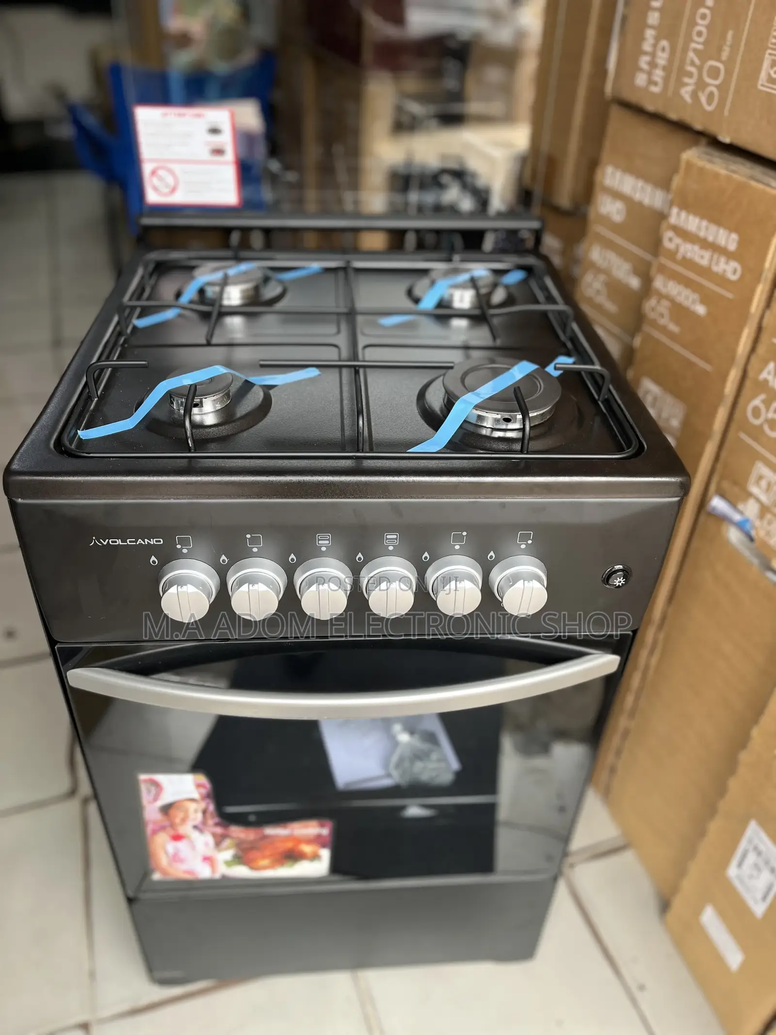 4 Burner Volcano Gas Cooker Plus Oven Grill