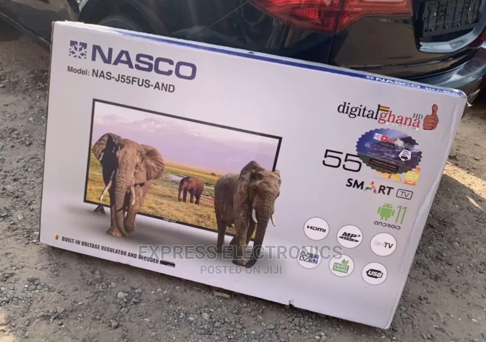 Neatly Sealed in Box 55” UHD Smart Android Nasco +Dstv