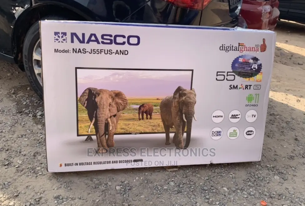 Neatly Sealed in Box 55” UHD Smart Android Nasco +Dstv