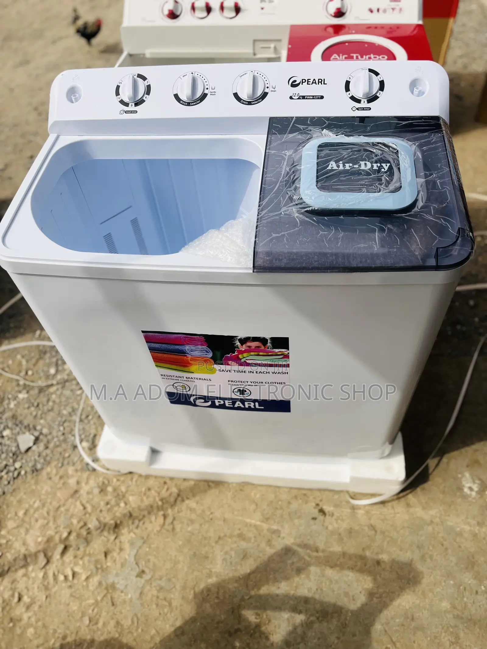 Pearl 12kg Twin Tub Air Dey Washing Machine