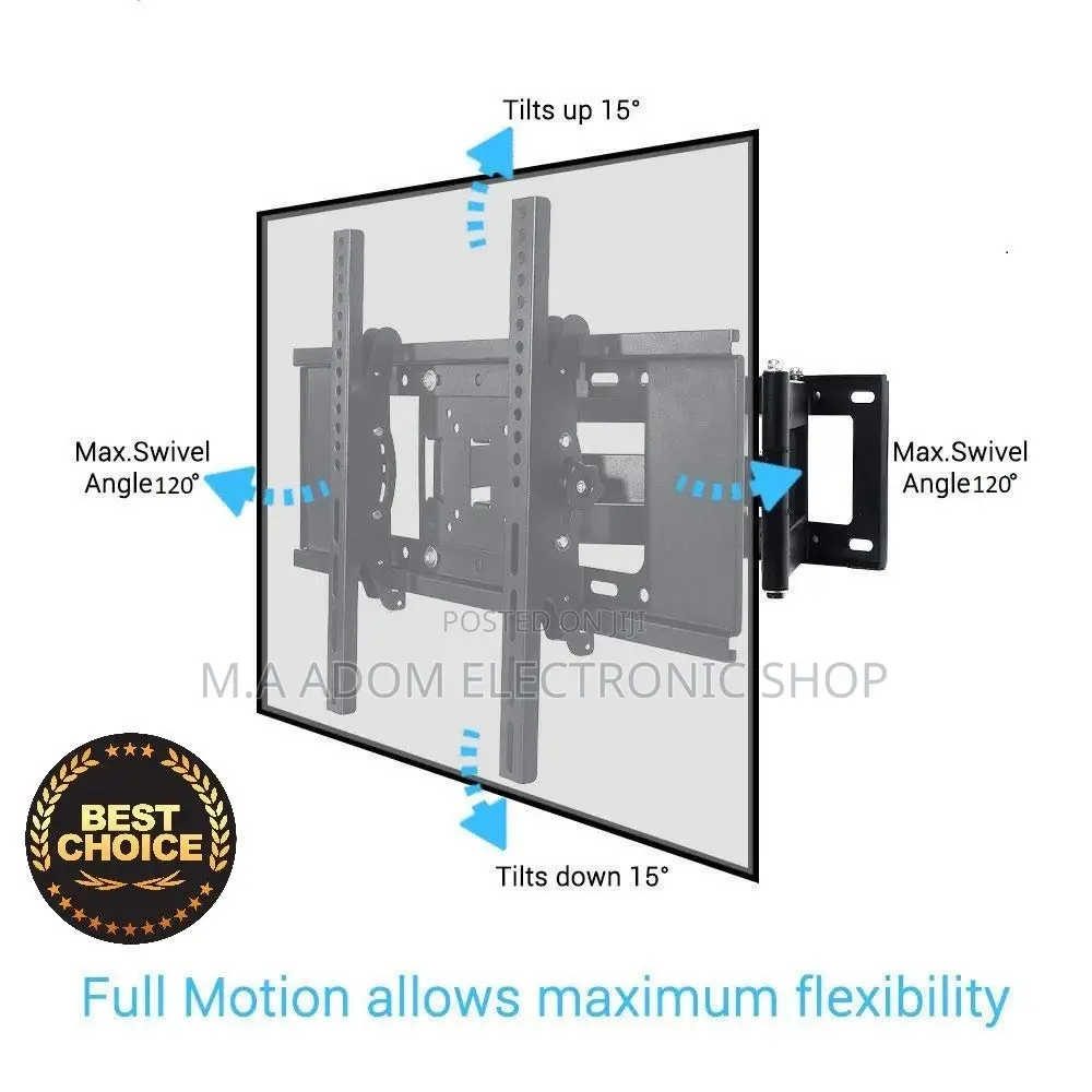Shubh Heavy Duty Premium Dual Arm Type Wall Full Motion TV M