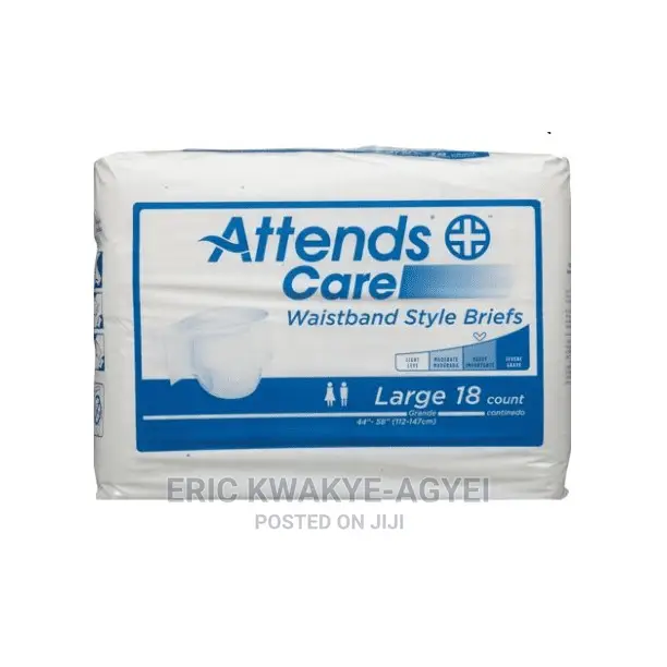 Attends Care Waistband Style Briefs Large,