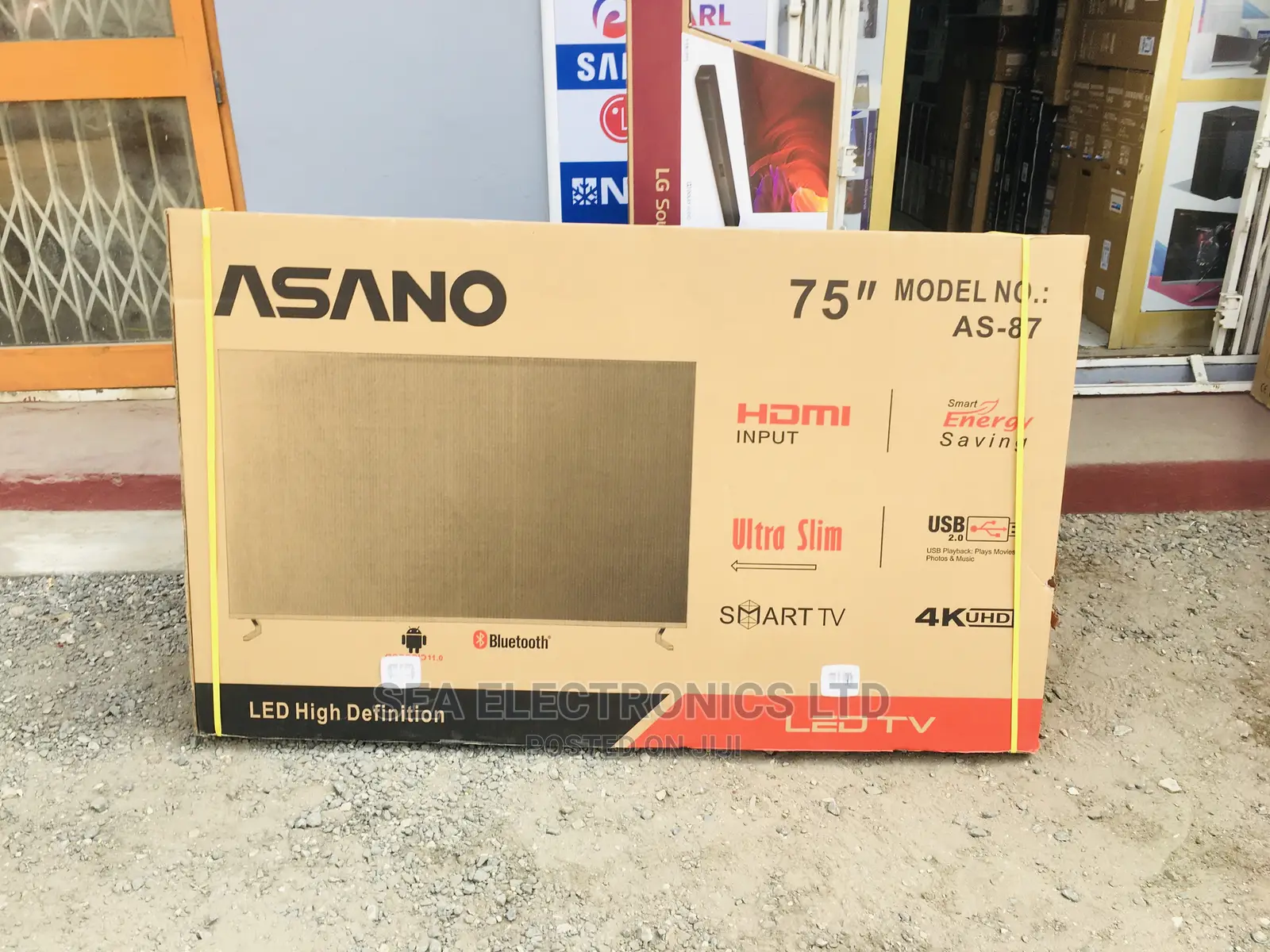 Clear Contrast 75” Uhd Asano Smart Android Plus Keyboard