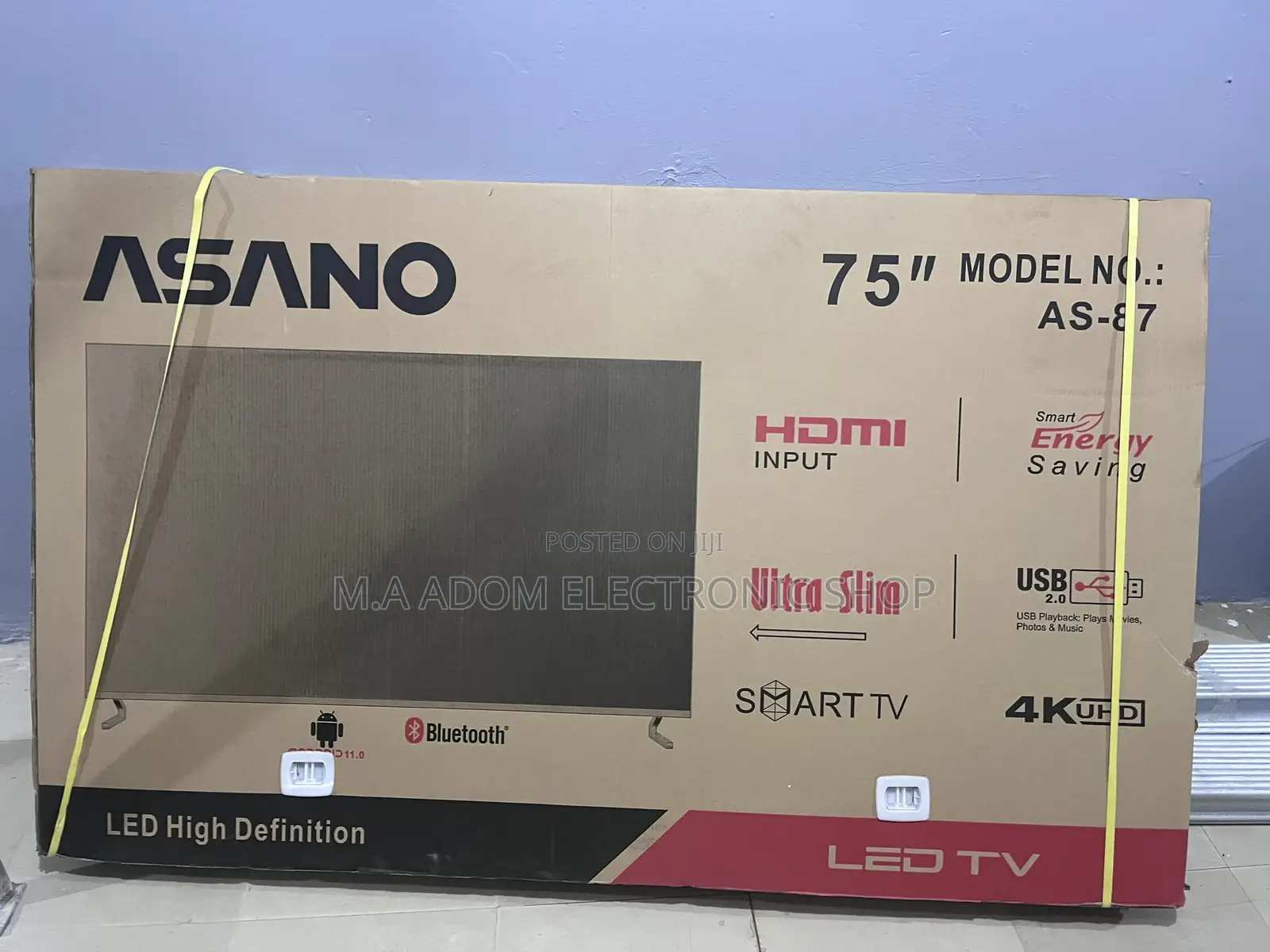 ASANO 75” UHD Bluetooth Framless Ultra Slim Led Tv