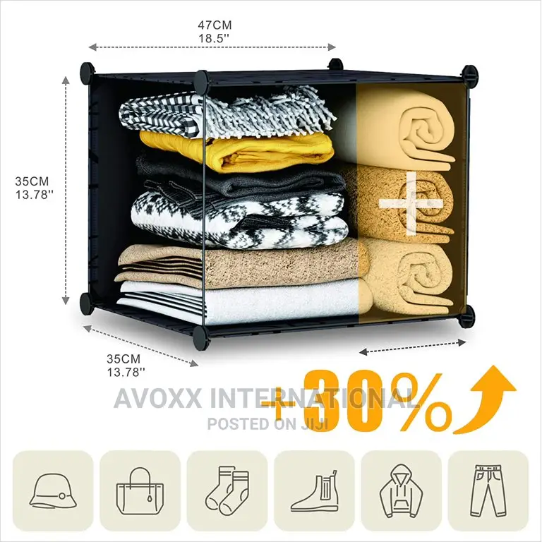 JOISCOPE Portable Closet Wardrobe Storage Organizer Cube
