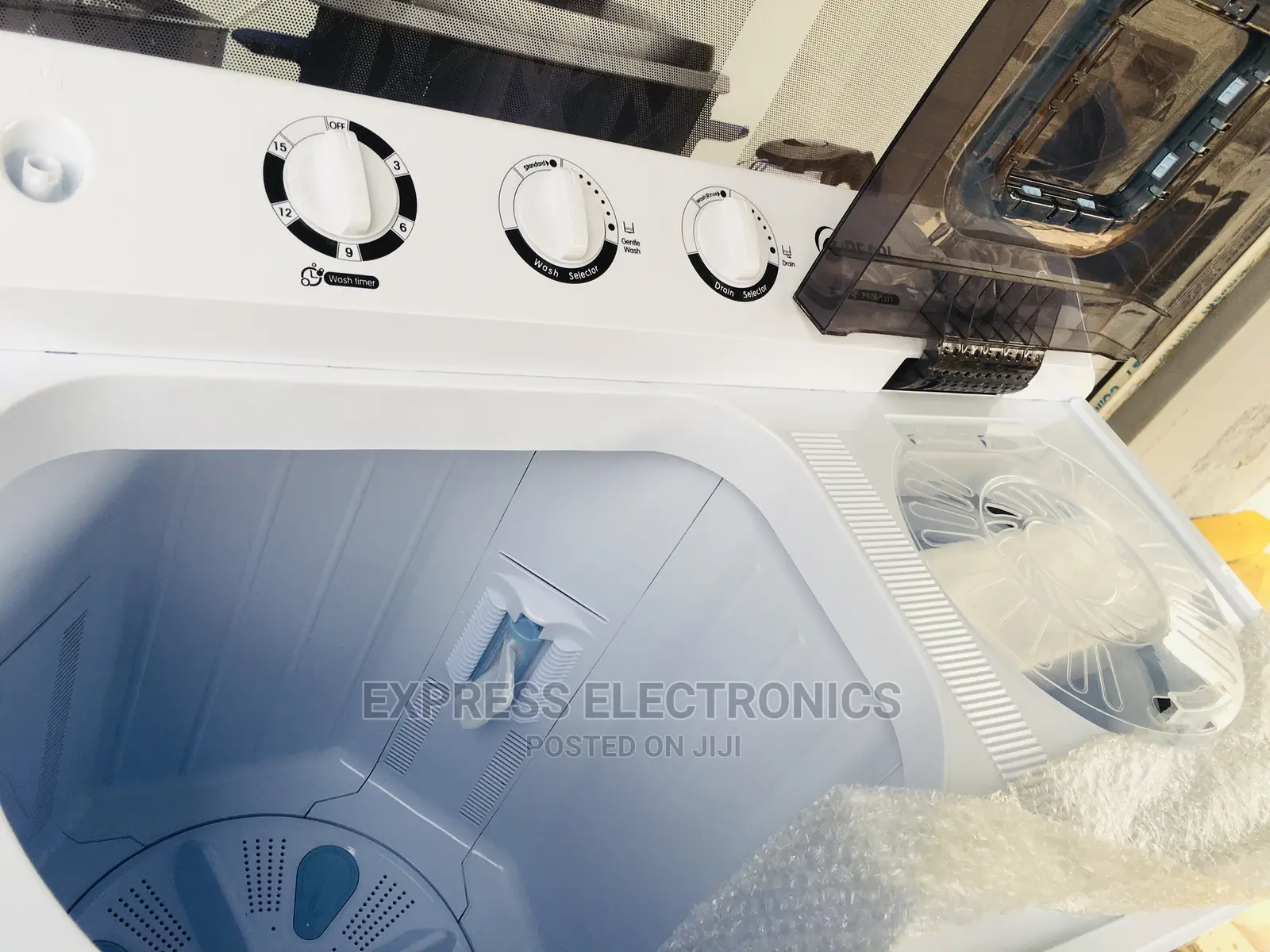 TRANSPARENT LID 12kg Wash Machine Pearl Twin Tub Top Load