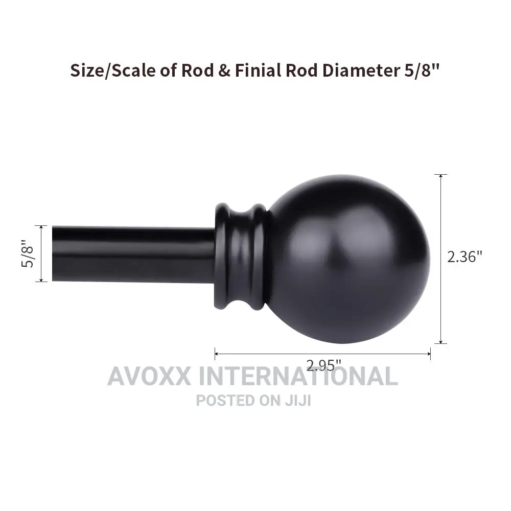 WJ Curtain Rods for Windows 28 to 48 Inches Adjustable,