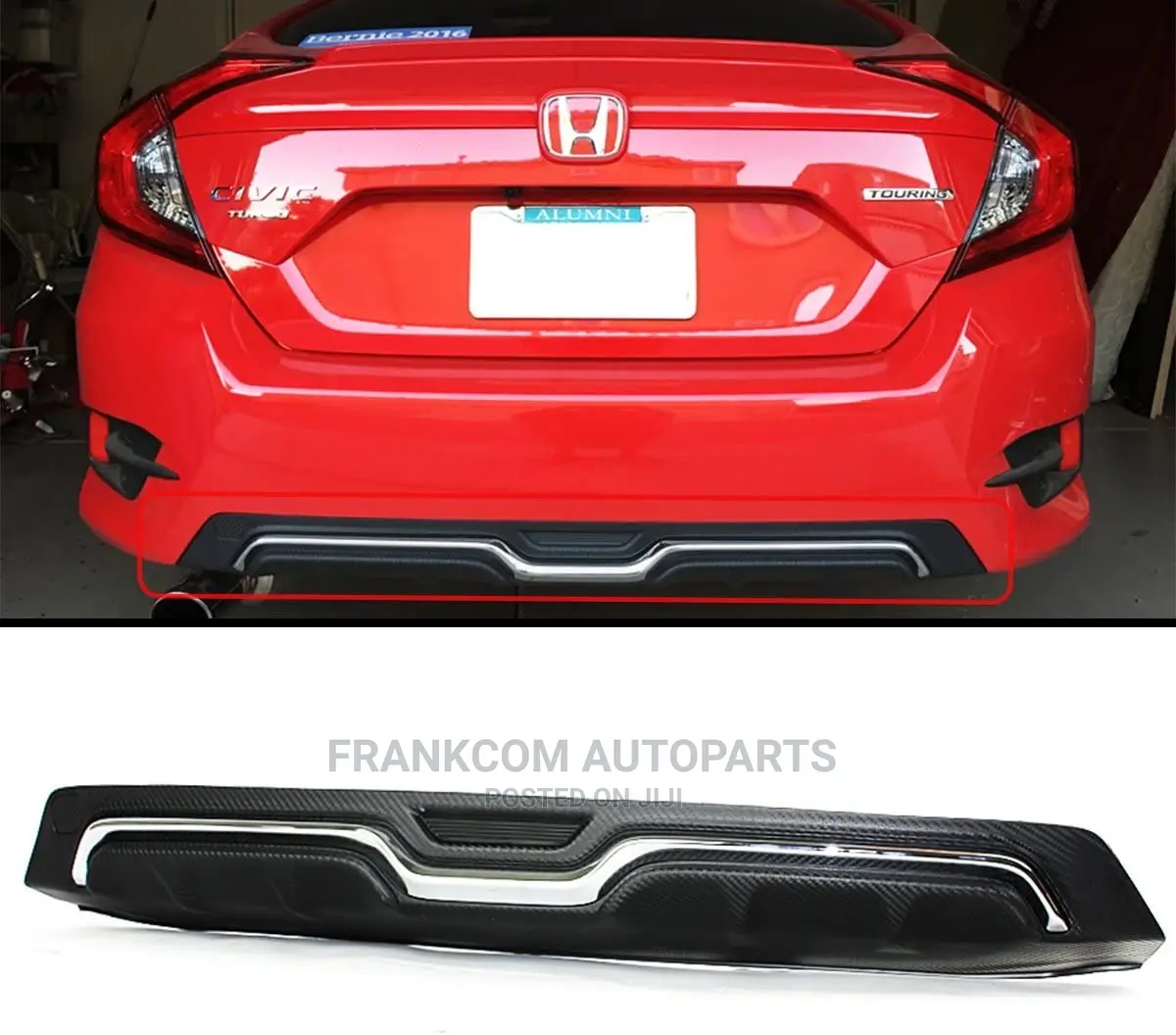 Honda Civic 2016-2020 Rear Bumper Diffuser