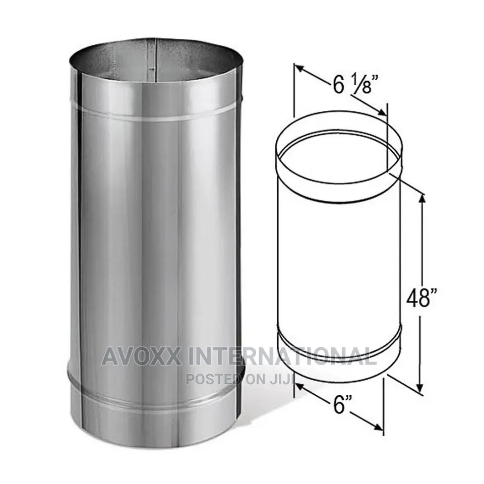 Duravent 6'' X 48'' Durablack Stainless Steel Stovepipe