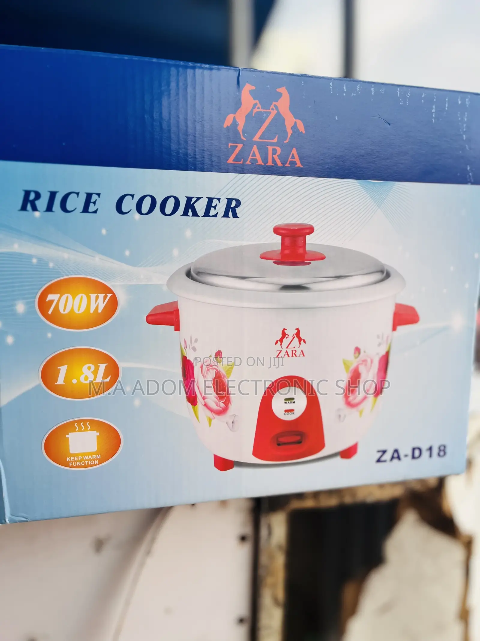 ZARA 700watts 1.8 Litres Rice Cooker