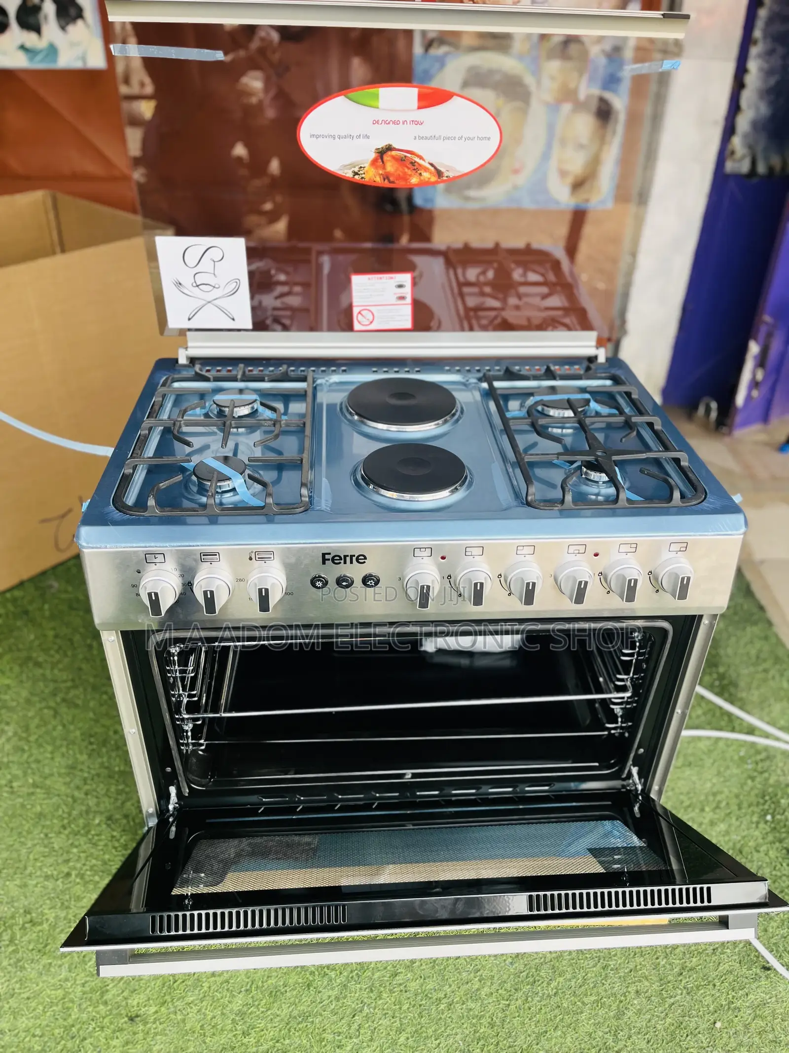 Anti Rust Easy Wash Silver Colour Ferre 6 Burner Cooker