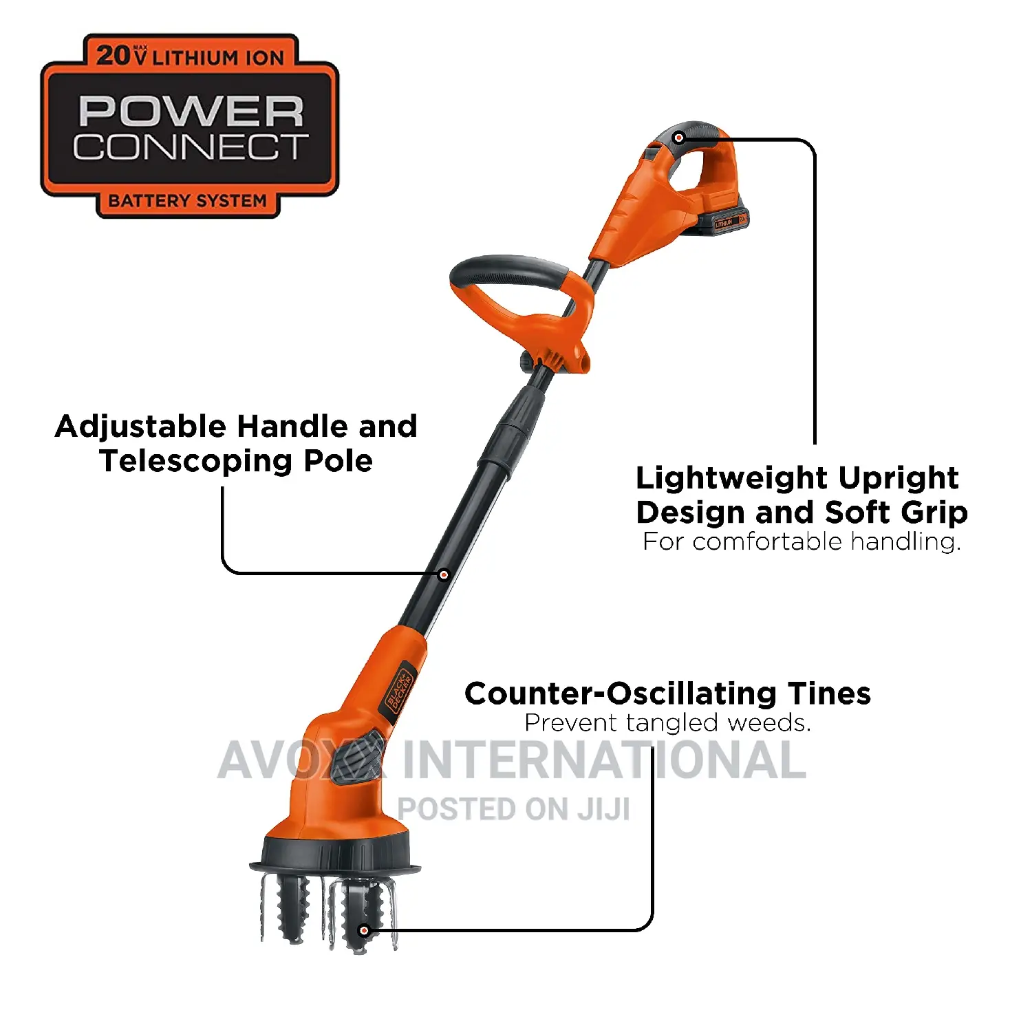 Black+Decker 20v Max* Cordless Cultivator Tiller (Lgc120)