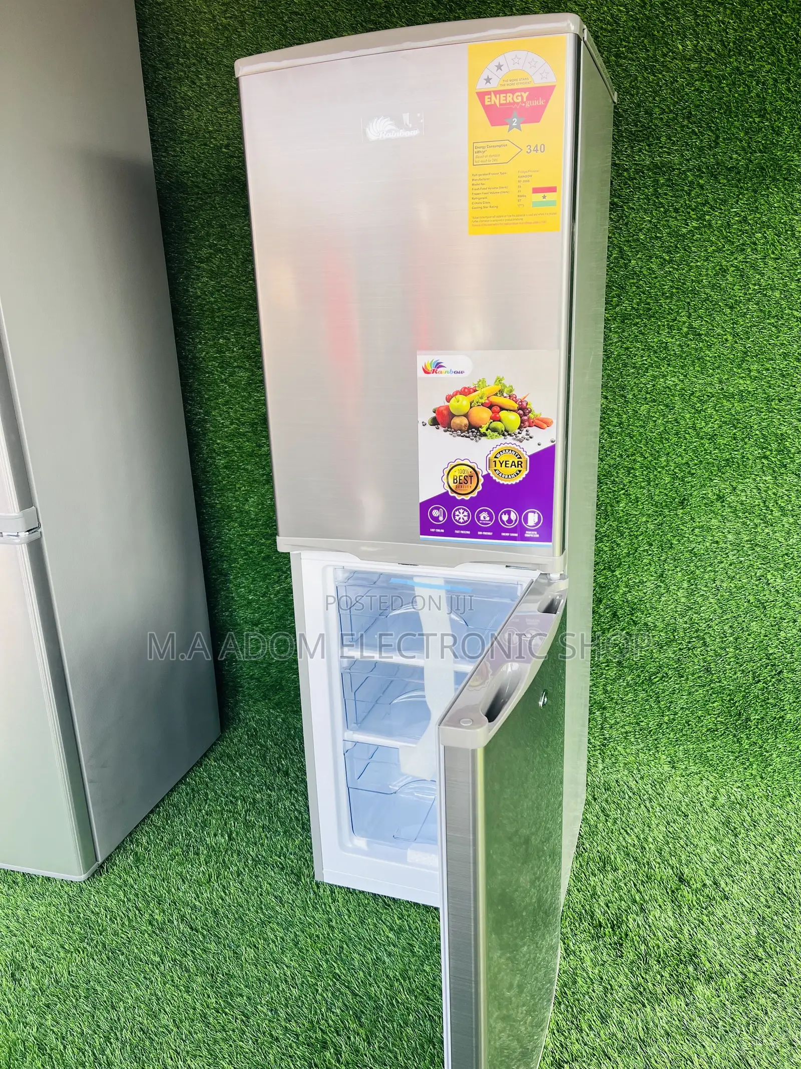 Eco Friendly Rainbow 140 Litres Fridge With. Bottom Freezer