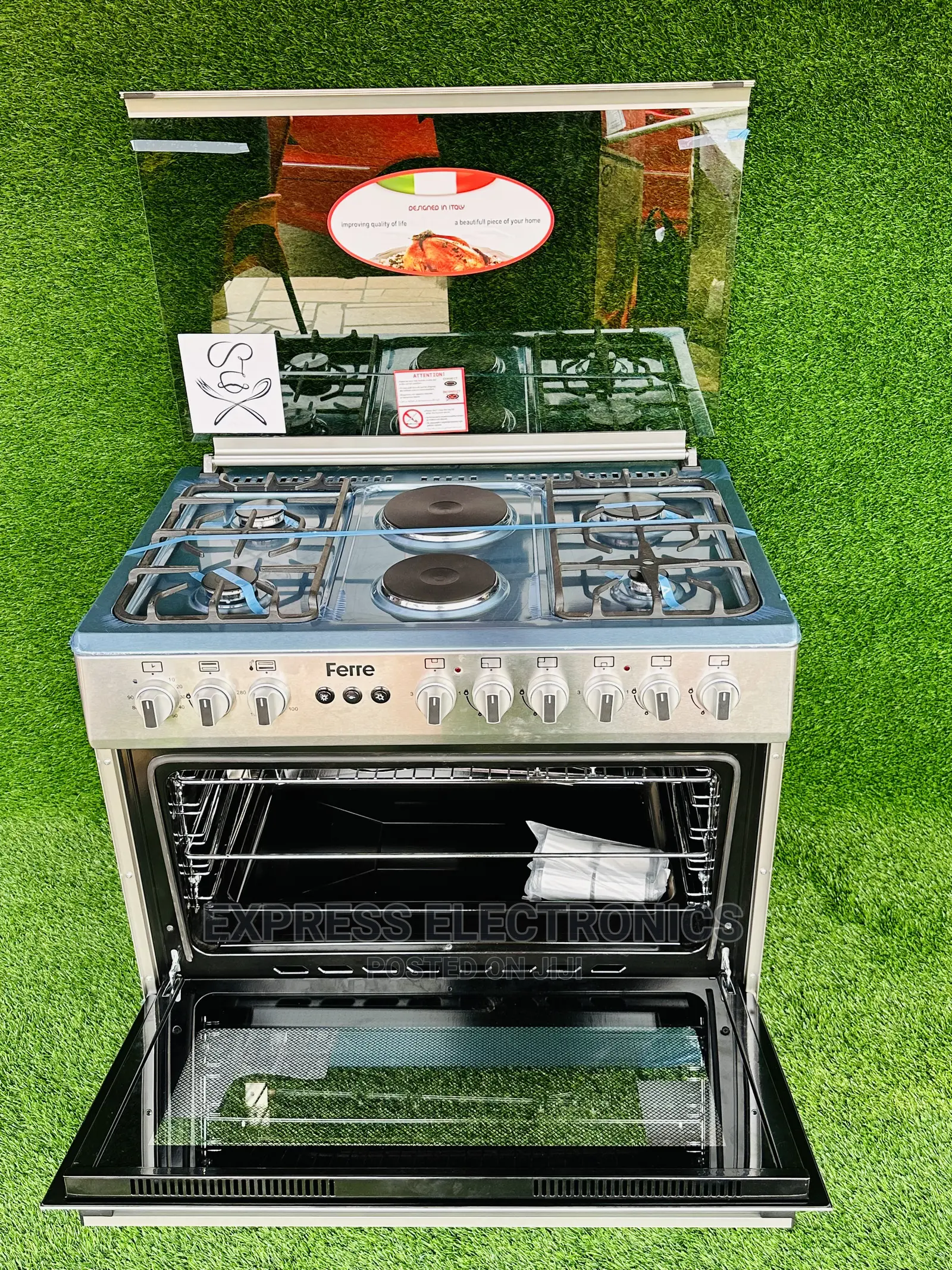 Stainless Cooktop Ferre Single Oven Lamp 60x90 4* 2 Inox