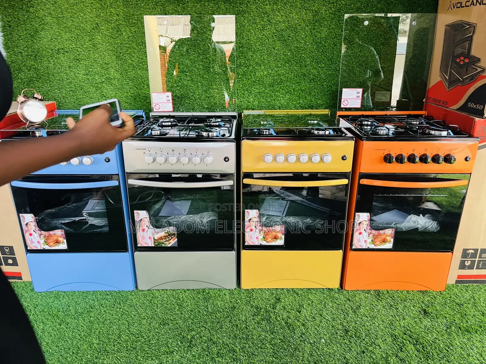 All Colours Available as Seen Volcanoe 4 Burner Gas Cooker