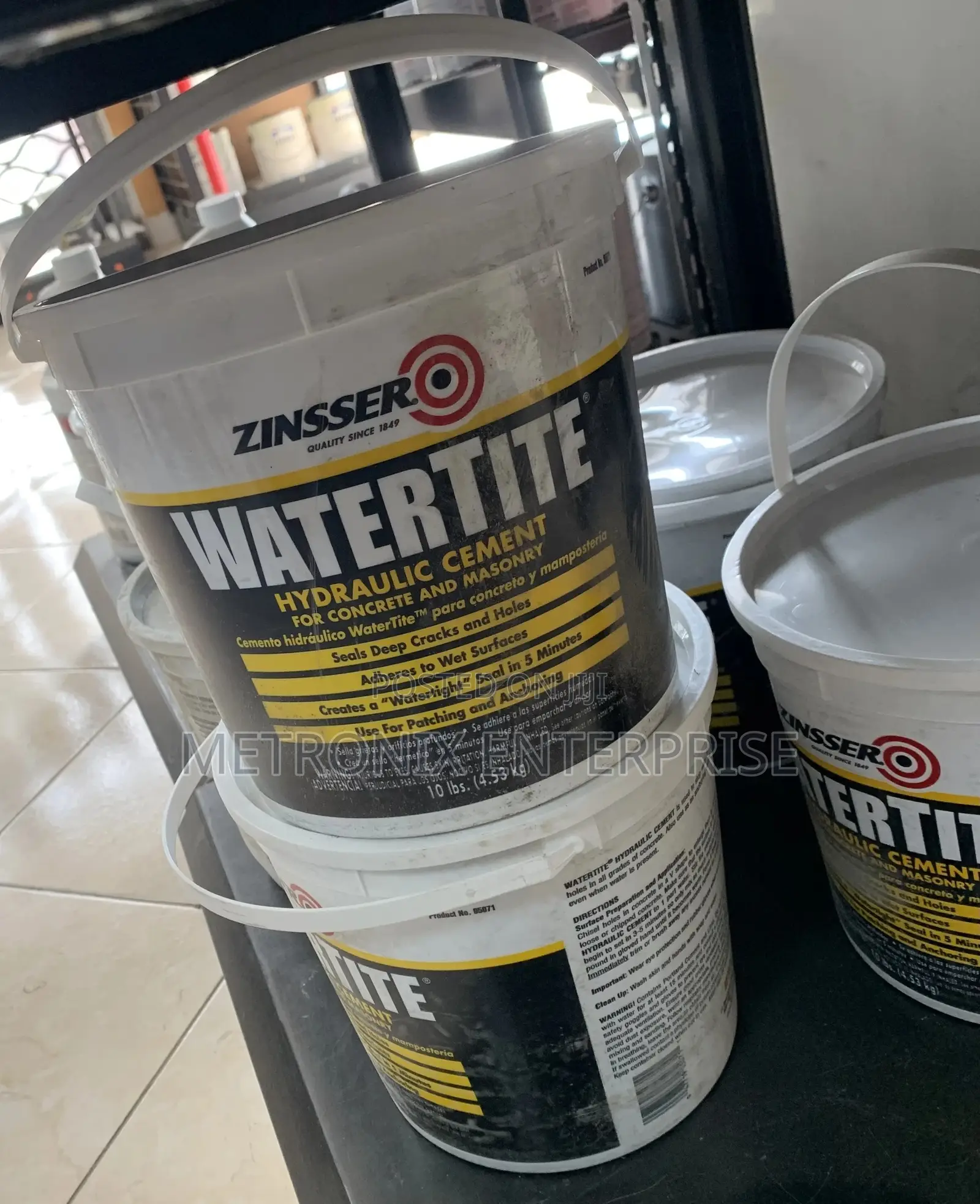 Waterproof Hydraulic Cement 4.53 Kg(Watertite Zenser)