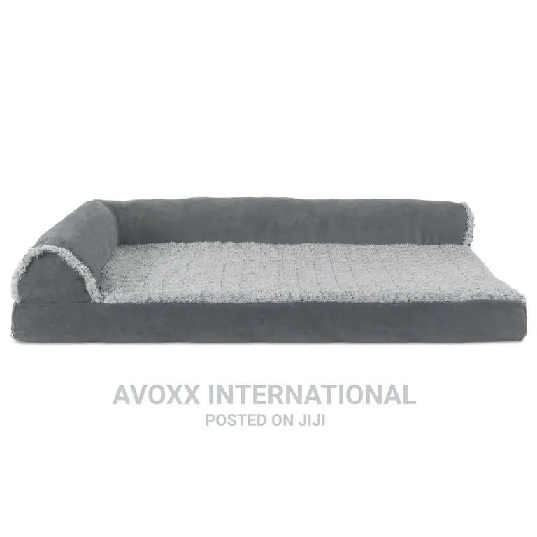 Deluxe Chaise Faux Fur Suede Lounge Pet Bed/Dogs Cats