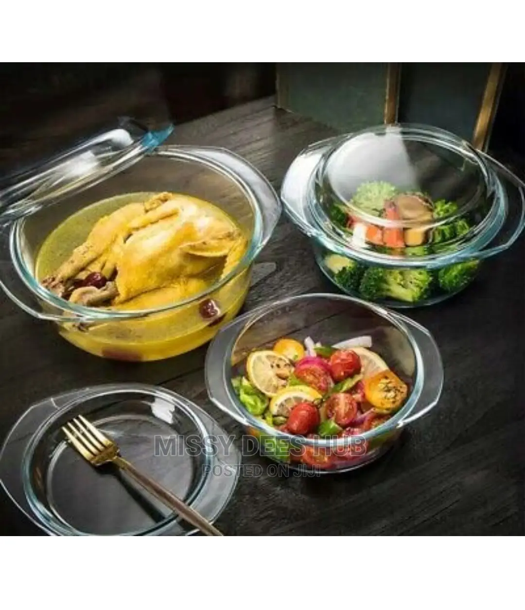 3pcs Glass Bowl Set