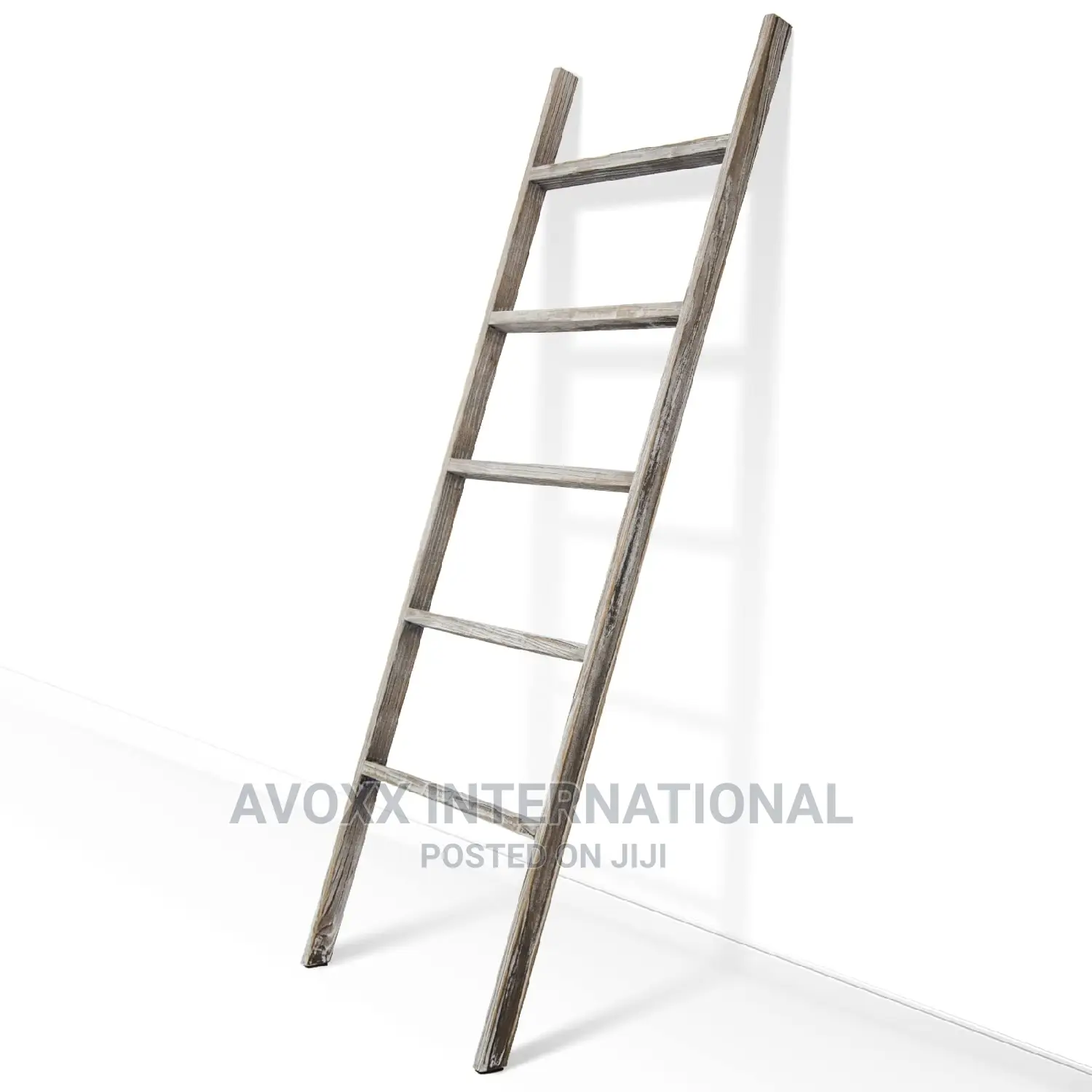 RHF 48" Blanket Ladder Rustic,Ladder Shelf,Leaning Shelf