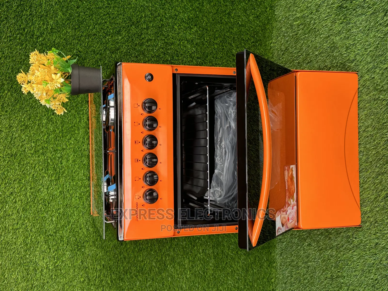 Essential Modern Orange Color 4b Gas Oven Stove Volcano