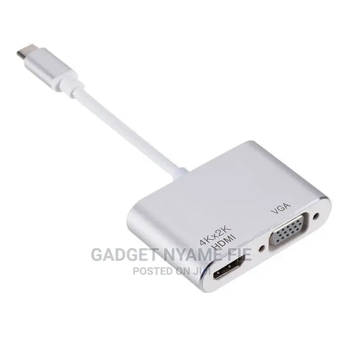Type C HDMI Converter Support USB-C to VGA Port Adapter Hub