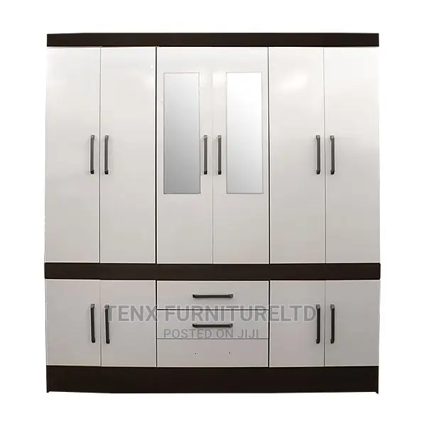 Wardrobe With (Two Hanging Mirror)Shoe Storage Compartments