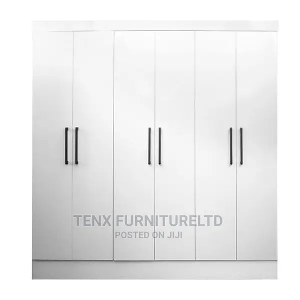 WARDROBE ( Glossy White)9 Spacious Compartments With 2 Hangi