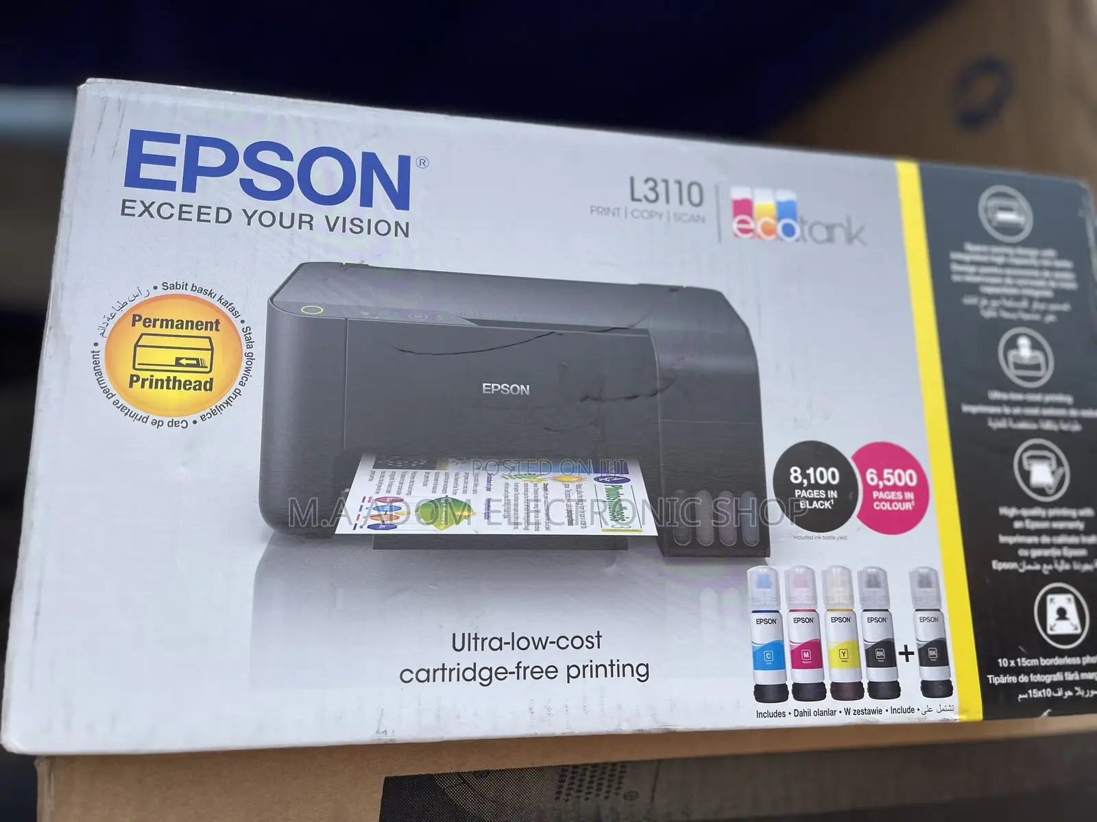 Epson Eco Tank 3 in 1 / A4 Photo 10x15cm Printer