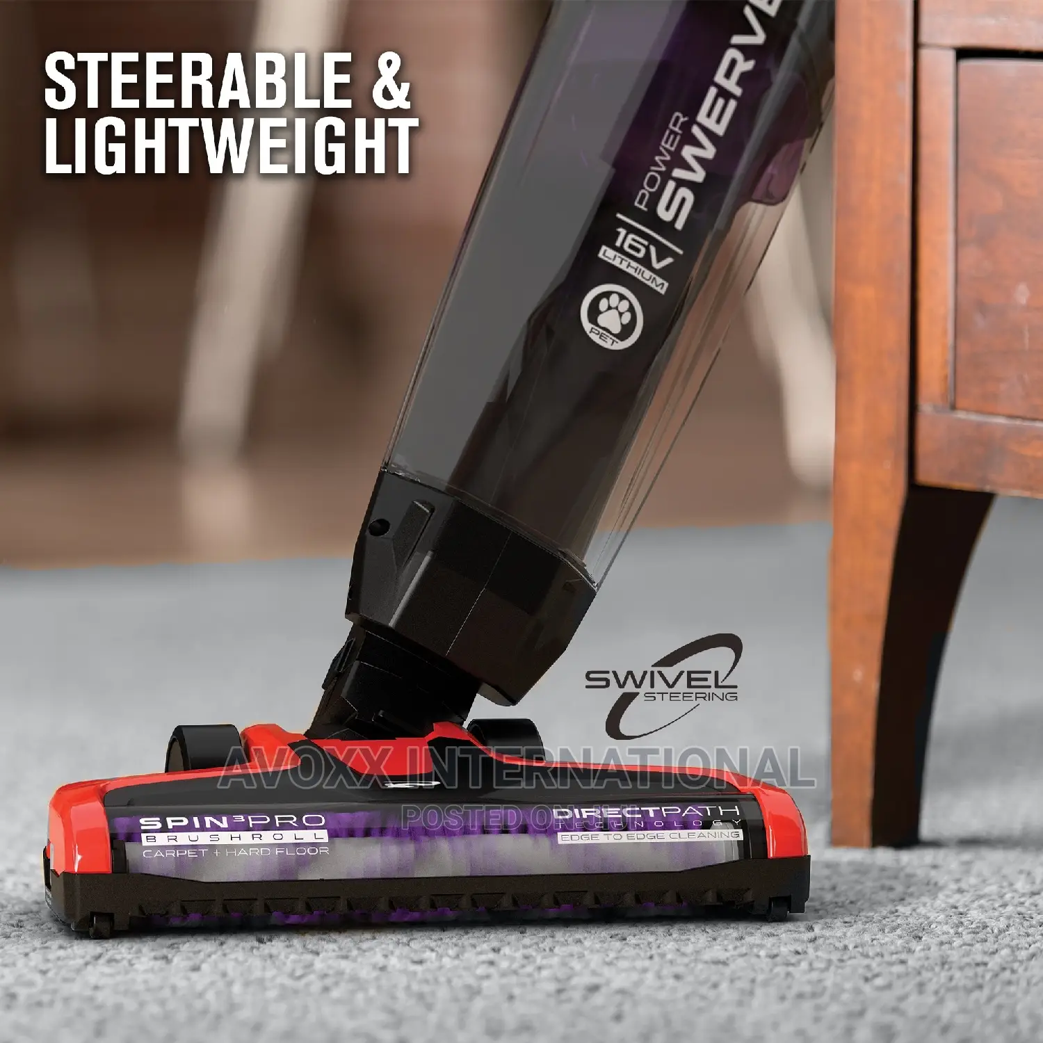 Power Swerve Vacuum Cleaner, Carpet and Hard Floors, BD22052