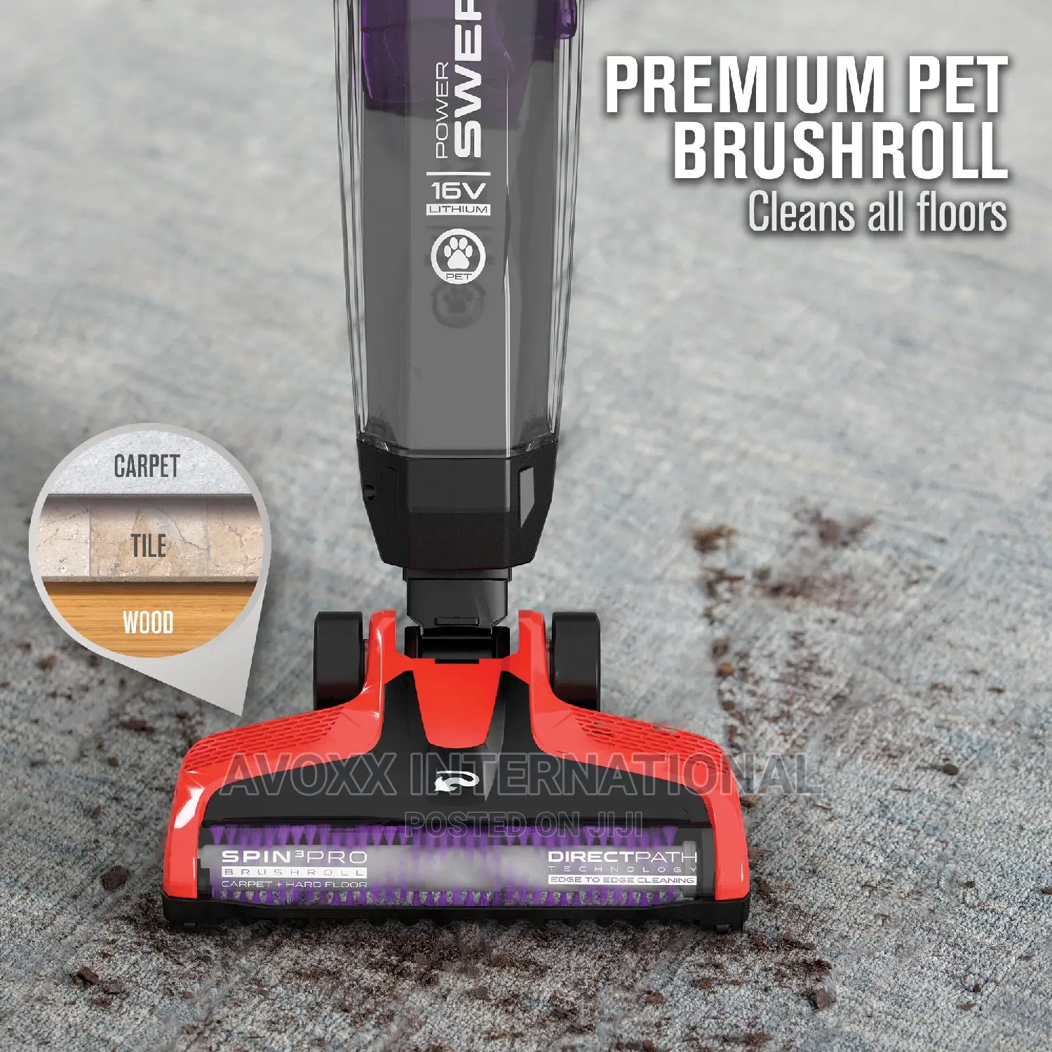 Power Swerve Vacuum Cleaner, Carpet and Hard Floors, BD22052