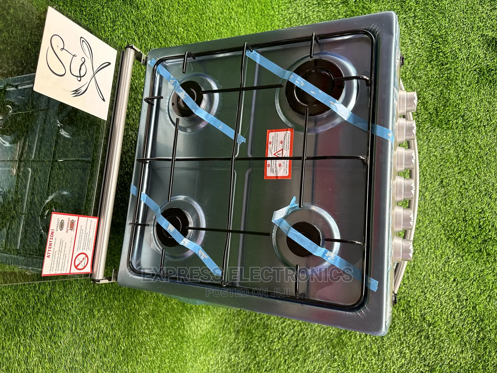 60x60 (New Line) Top Cooker Sliver Stove Ferre Grill Auto