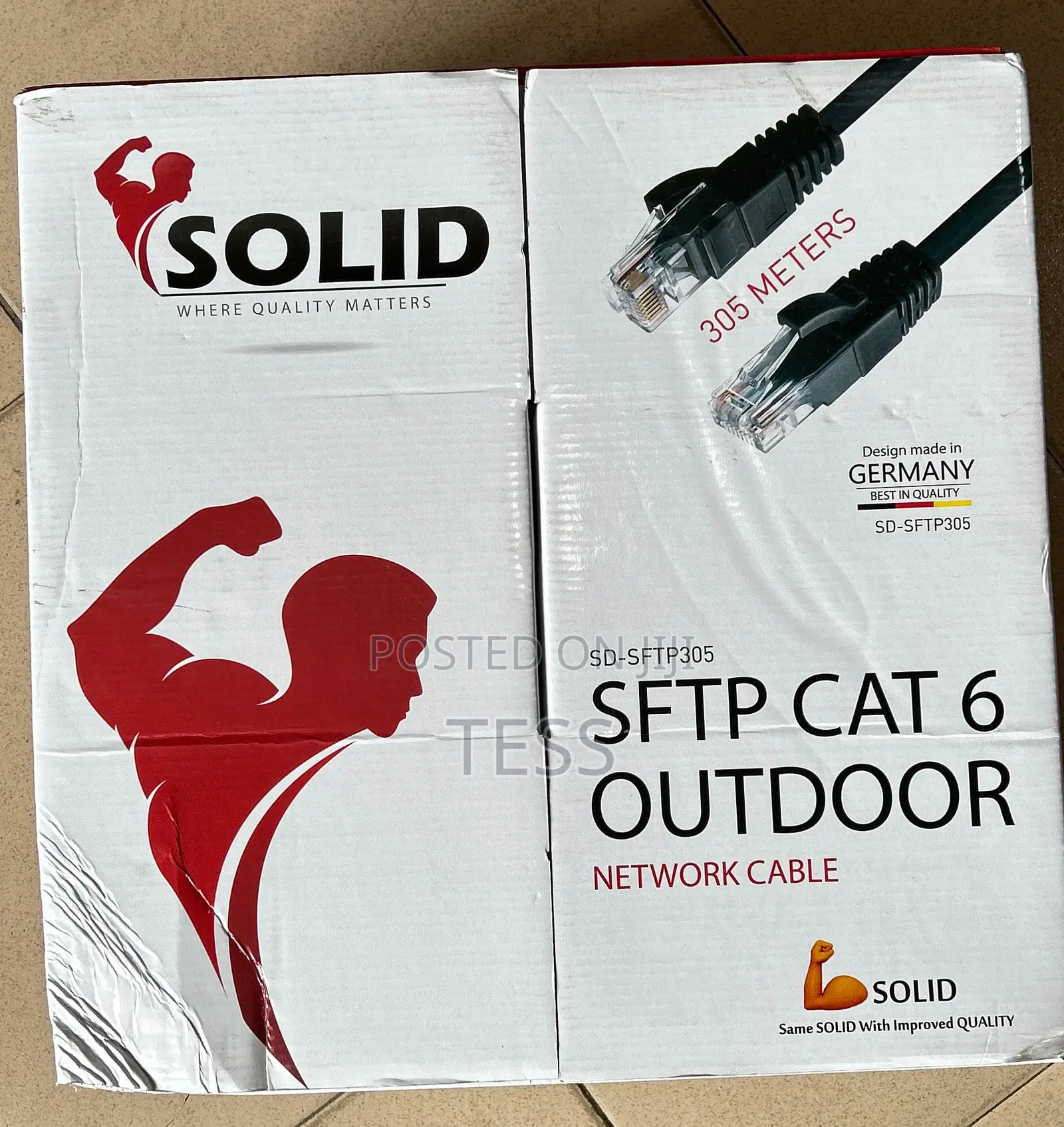 Solid SFTP Shielded Cat6 Cable 305m (Outdoor)