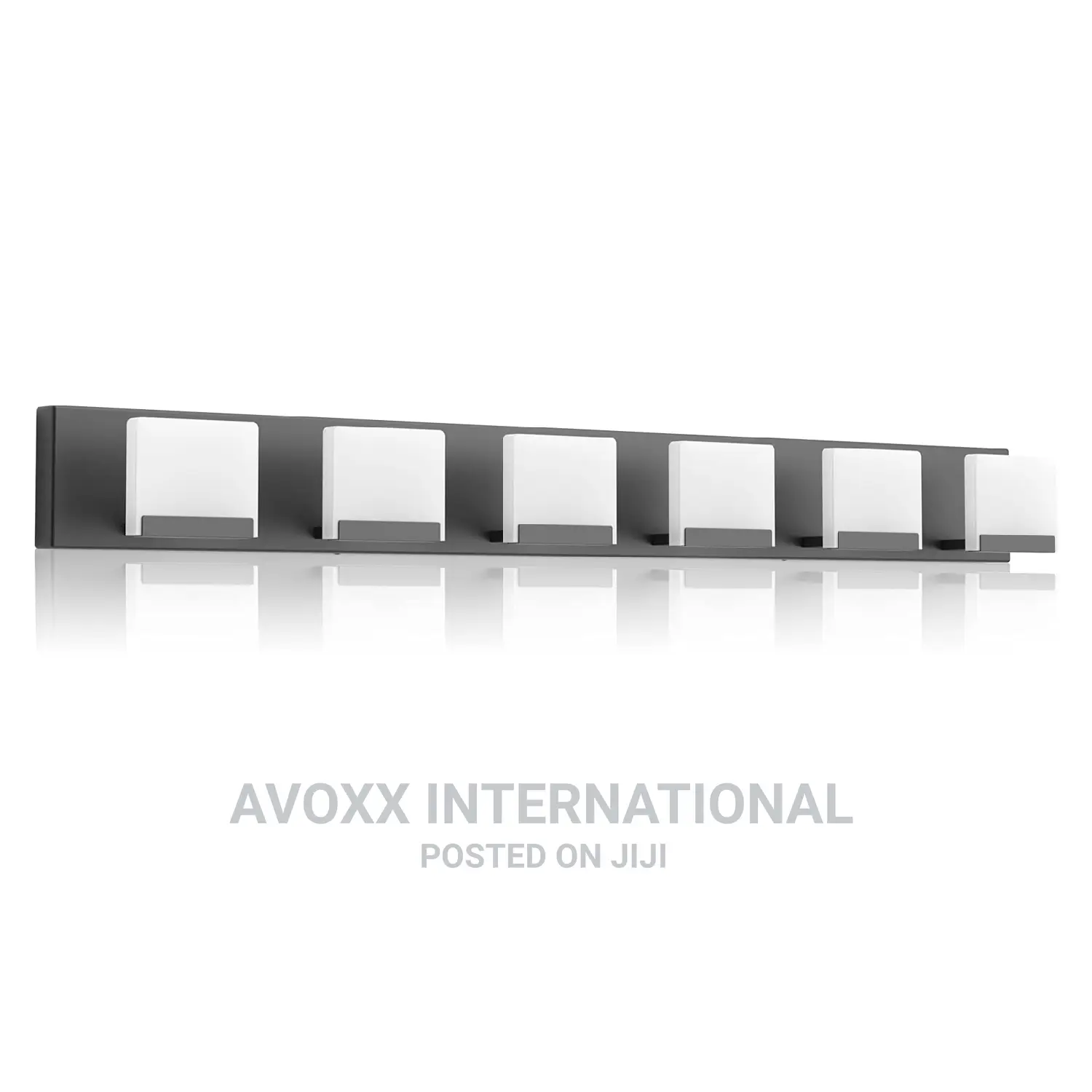 Ralbay LED Black Modern Vanity Light 6 Light Matte Black