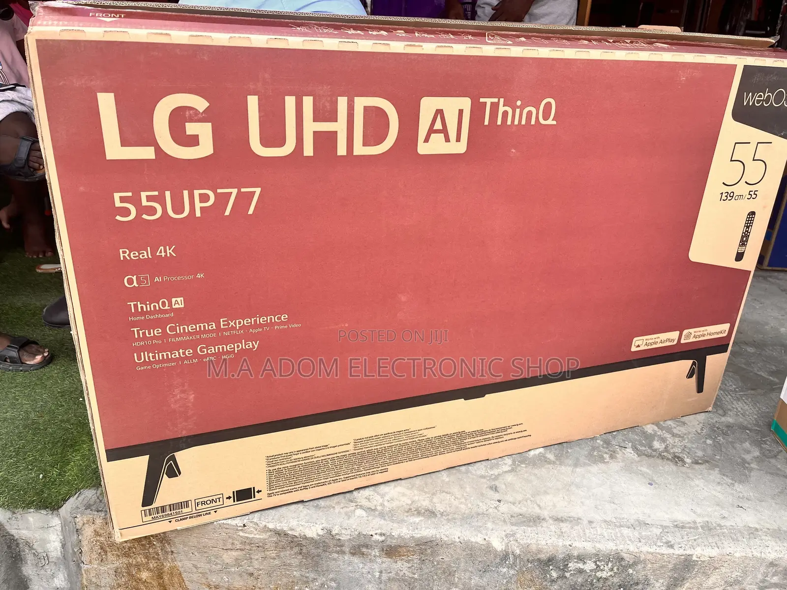 LG 55” Smart Uhd Up77 Crystal Hdr TV + TV Antenna