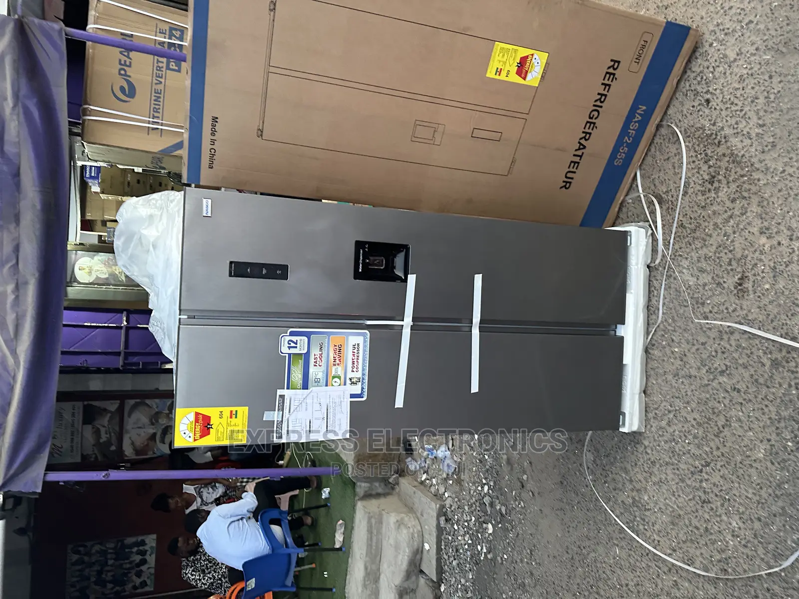 POWER COOL DEFROST Nasco Side by Side Fridge NASF2-55S) 430L
