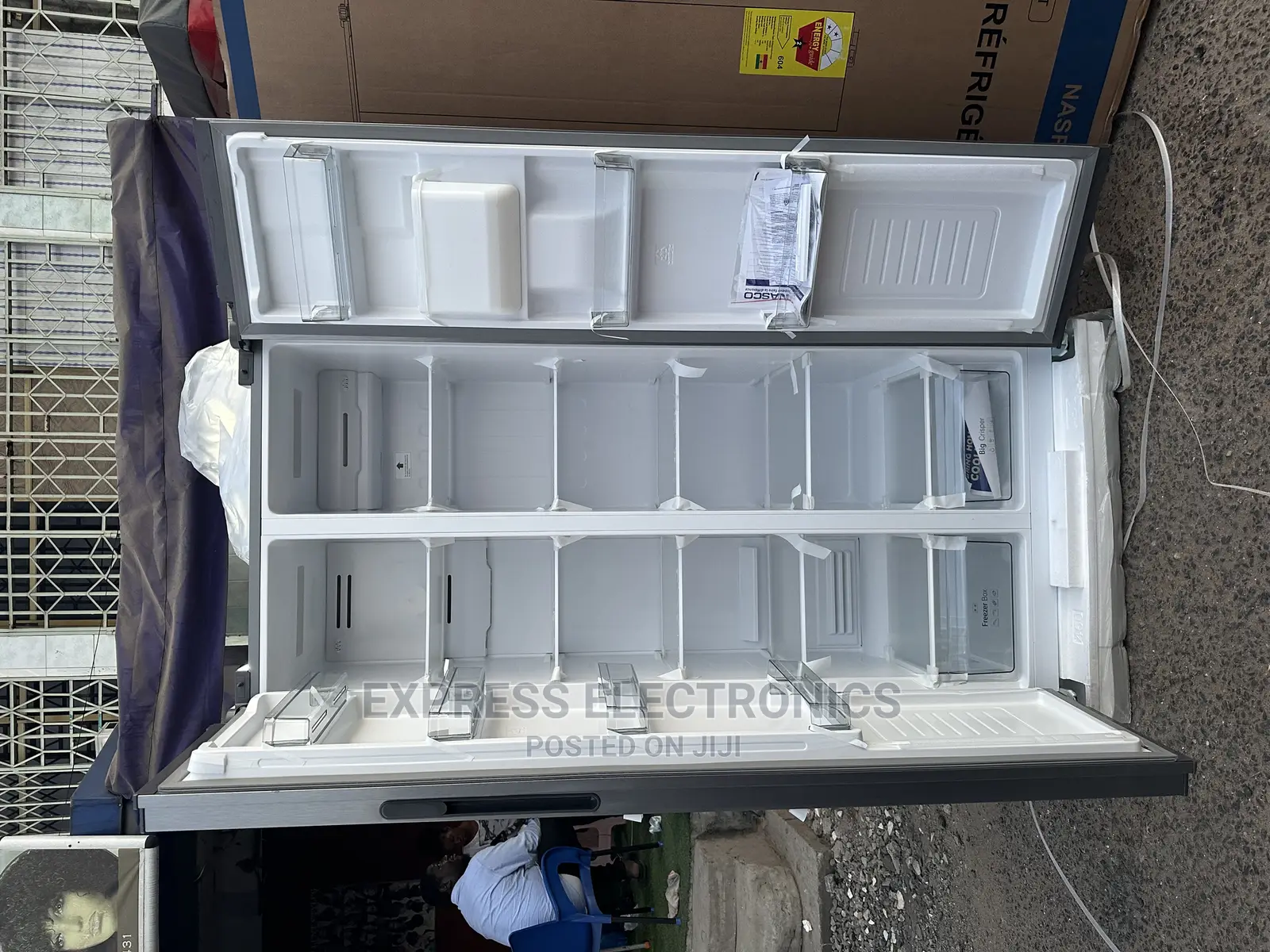 Sliver Side by Side Nasco Double Door Refrigerator NASF2-55S