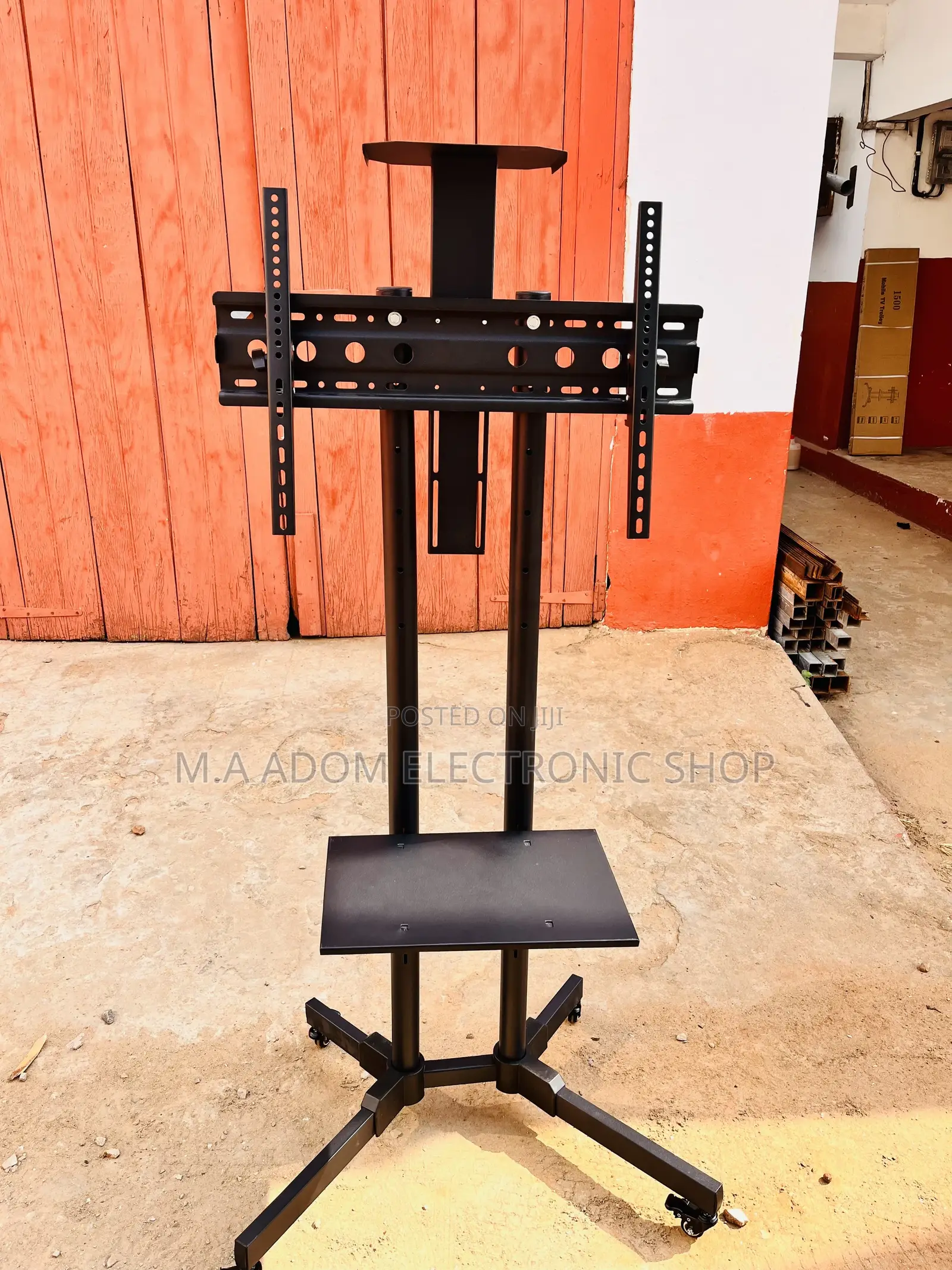 Full Tilt Portable Durable Mobile Tv Cart With Wheels