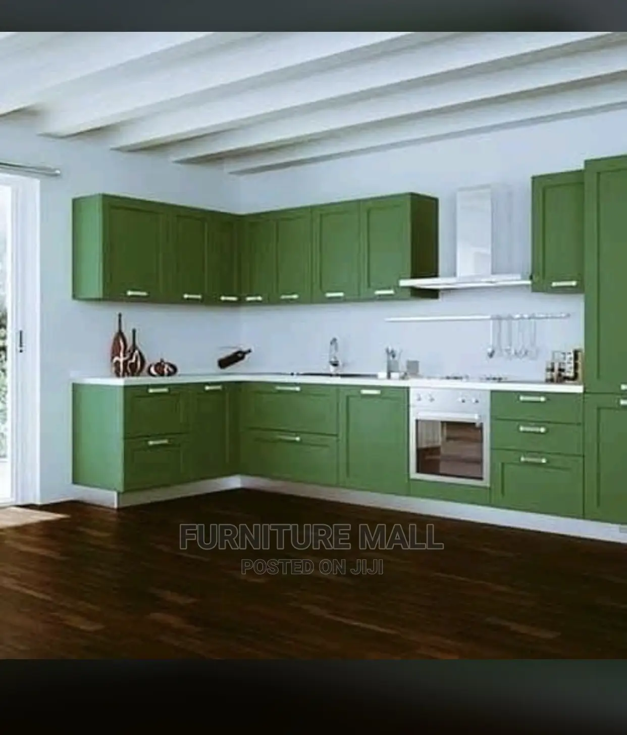Lemon Green Kitchen Cabinet Available on Oder 